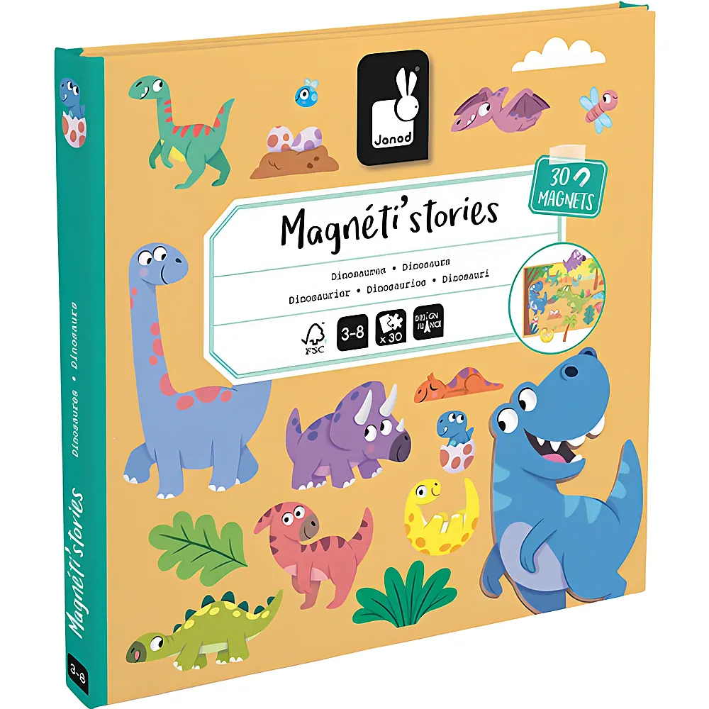 Janod Magnetistories Dinosaurier - 30 Teile