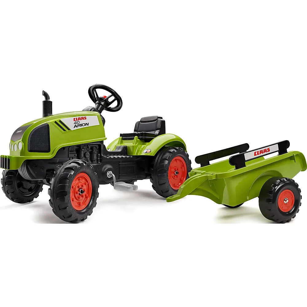 Falk Trettraktor Claas Arion 410 mit Anh�nger und aufklappbarer Motorhaube