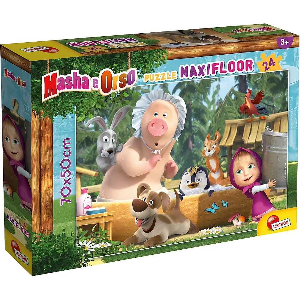 Lisciani Puzzle Maxifloor Mascha und der B�r Ein guter Tag 24Teile
