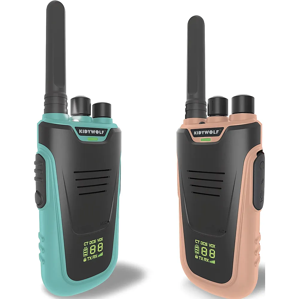 Kidywolf Walkie-Talkies mit Taschenlampe hellblau/rosa