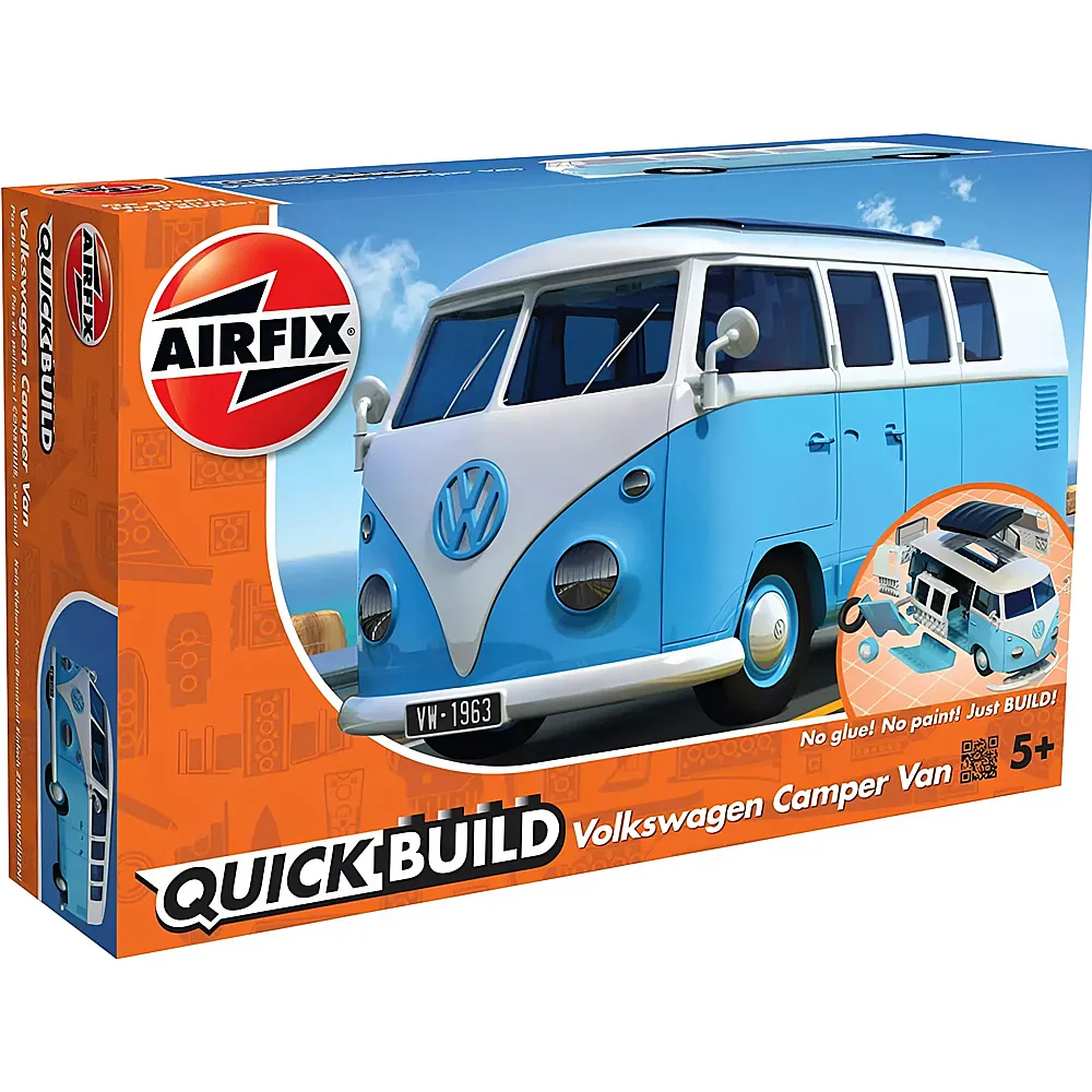 Airfix Quickbuild VW Camper Van Blau 52Teile