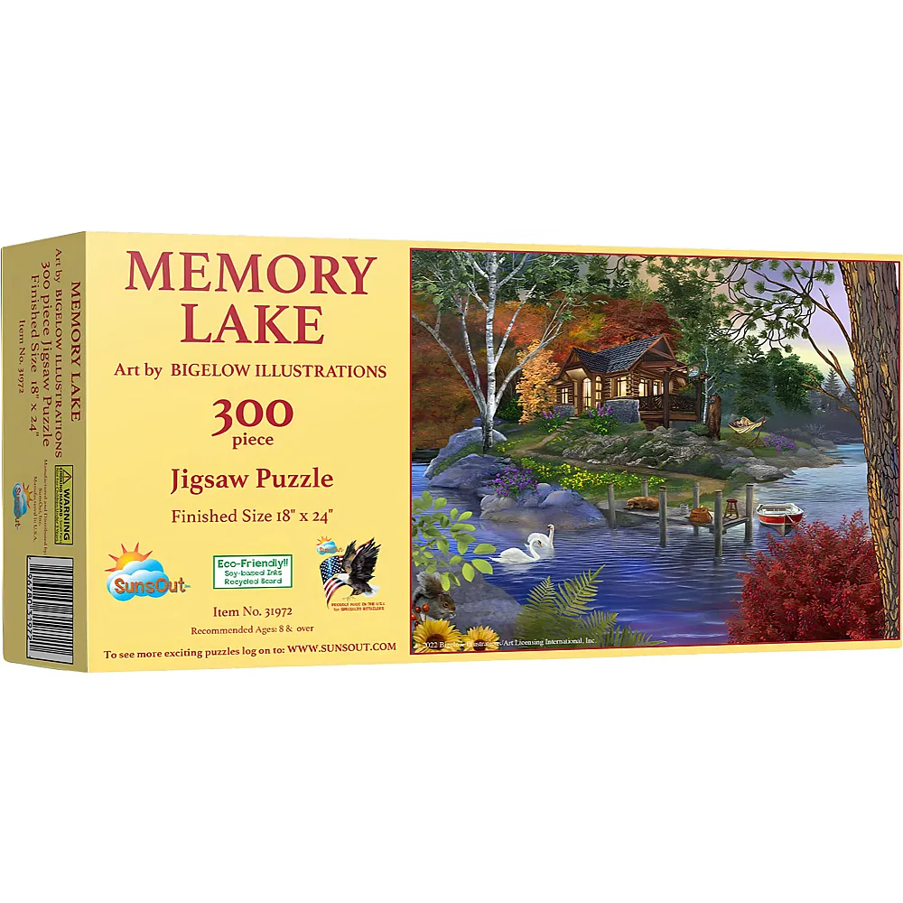 SunsOut Puzzle Bigelow Illustrations Memory Lake - 300 Teile