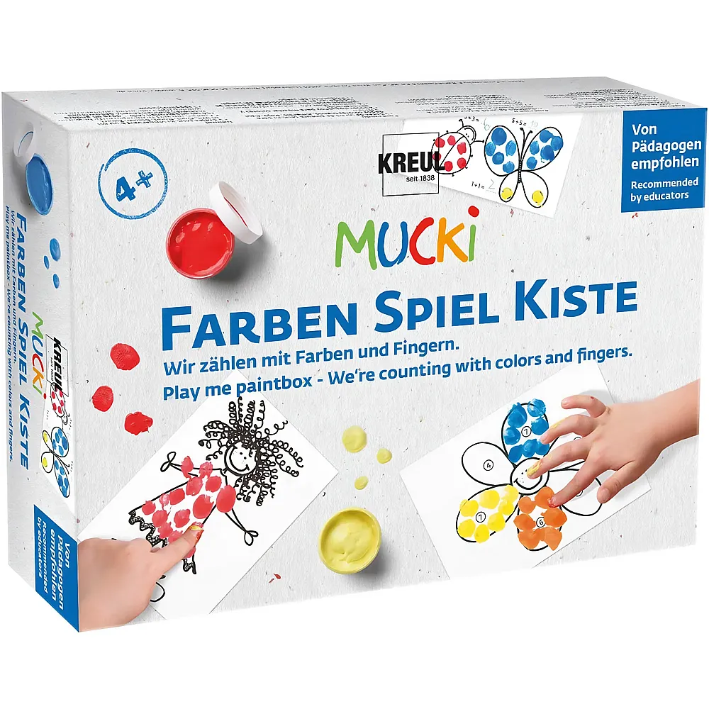 Kreul Mucki Farben Spiel Kiste Fingerfarbe - 5 x 50 ml