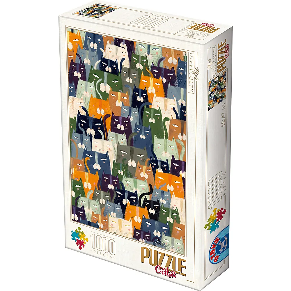 DToys Puzzle Andrea K�rti Katzen - 1000 Teile