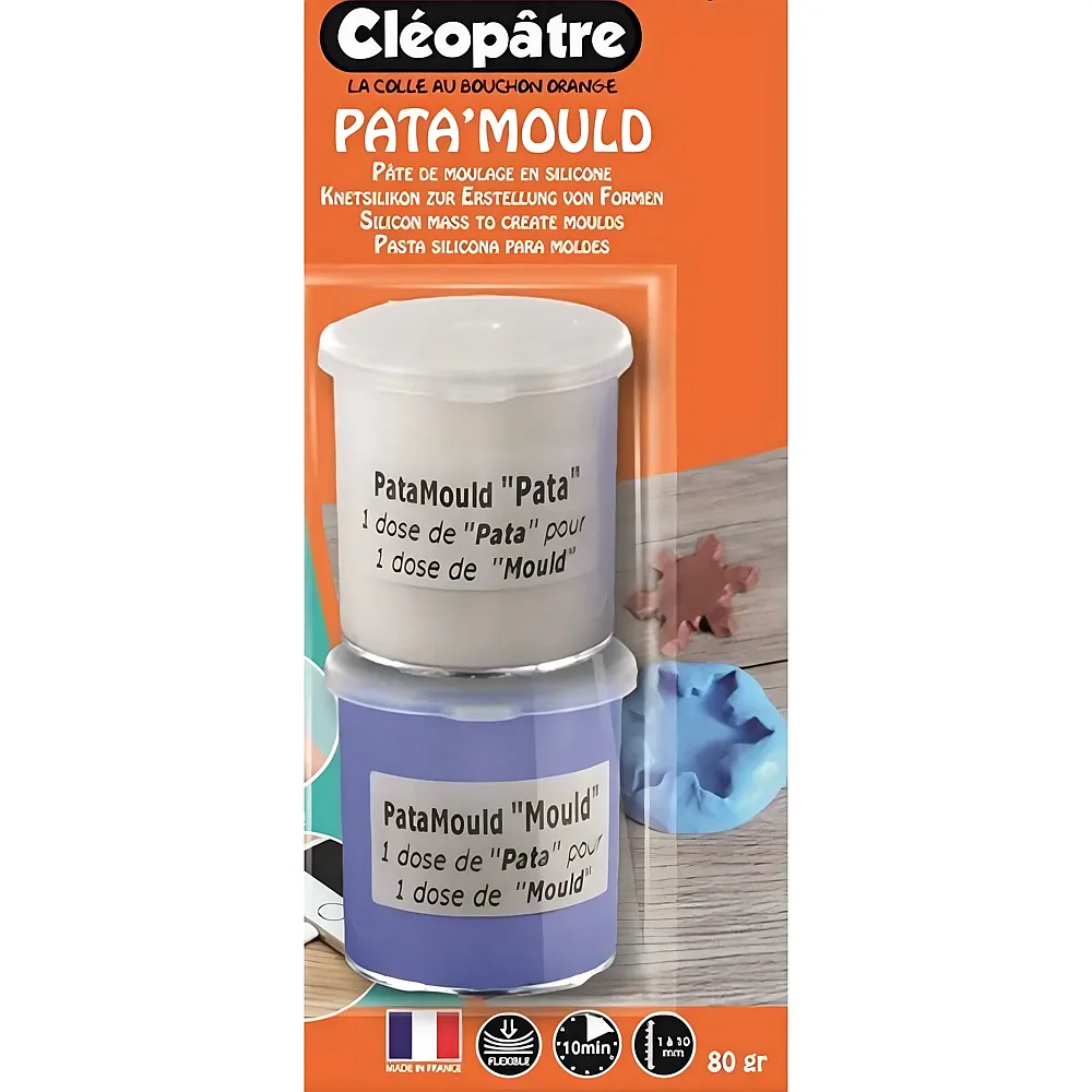 Cleopatre Patamould Knetsilikon Blau Und Weiss 2x40g