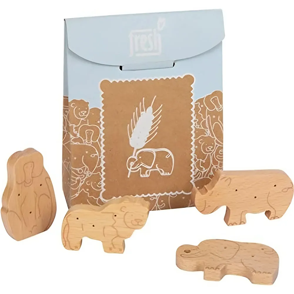 small foot - Spielfutter-Tiere-Knallbonbons aus Holz, 8dlg.