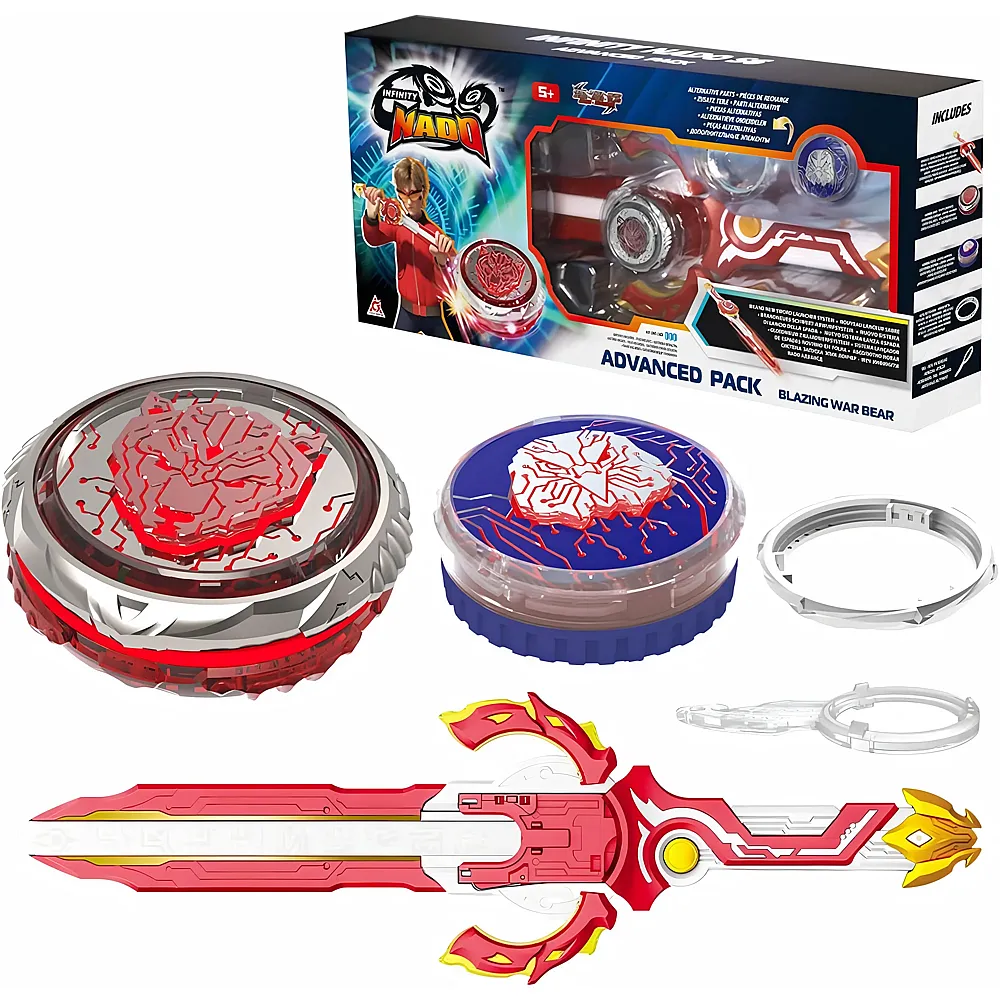 meinspielzeug - Infinity Nado Advanced Pack Blazing War Bear | Battling Tops