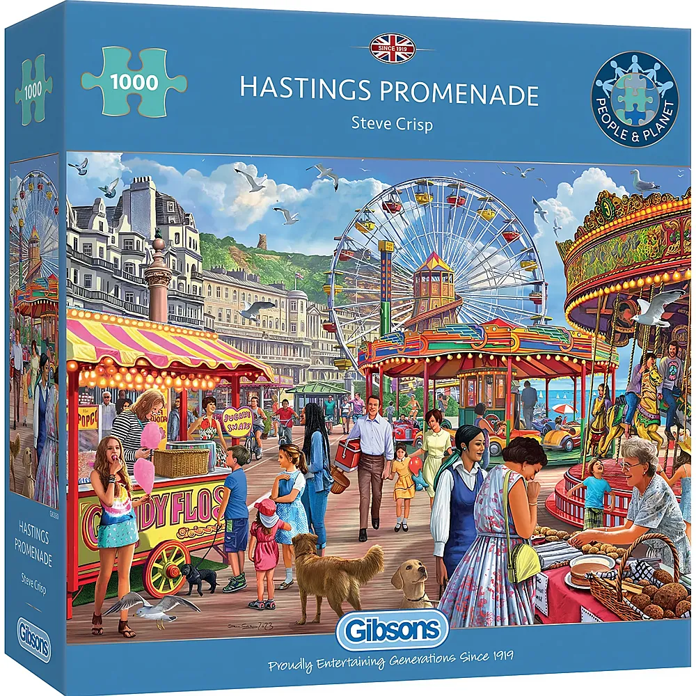 Gibsons Puzzle Steve Crisp Hastings-Promenade 1000Teile