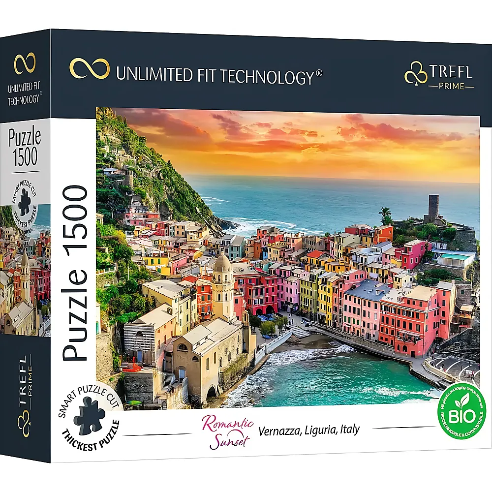 Trefl Puzzle Romantic Sunset Vernazza, Liguria, Italy - 1500 Teile