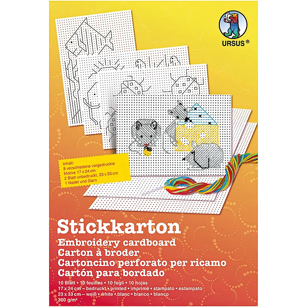 Ursus Stickkarton mit Motiv 300 g/m2
