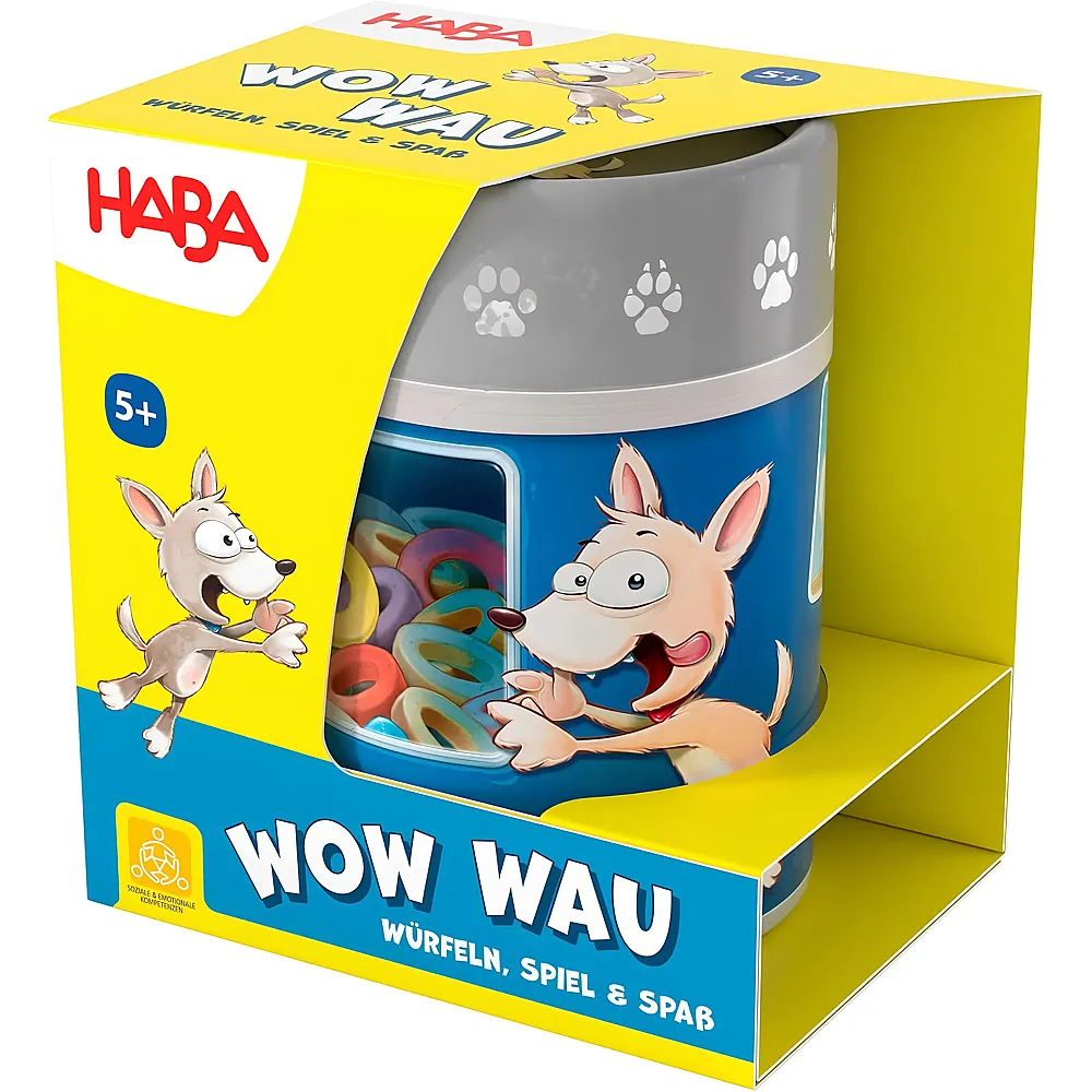 HABA Spiele Hunde Yatzy-W�rfelbecherspiel Wow Wau mult