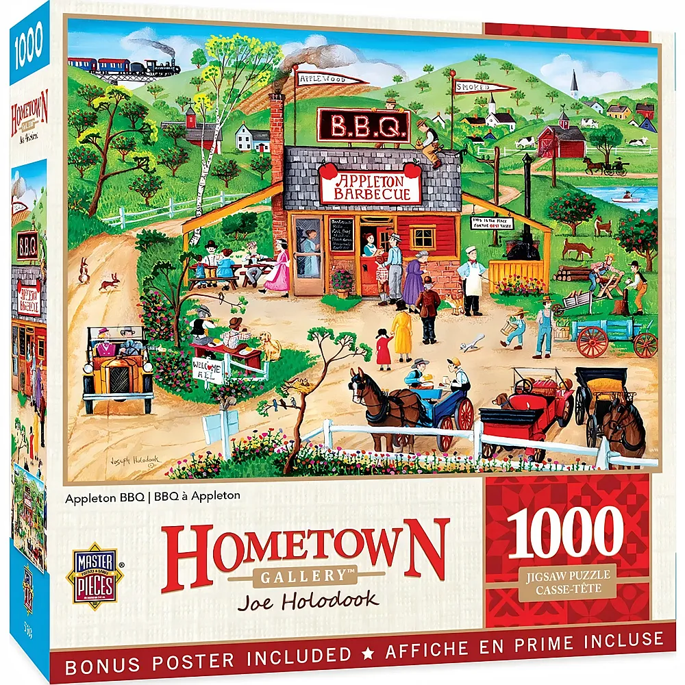 Master Pieces Puzzle Hometown Joe Holodook Appleton BBQ 1000Teile