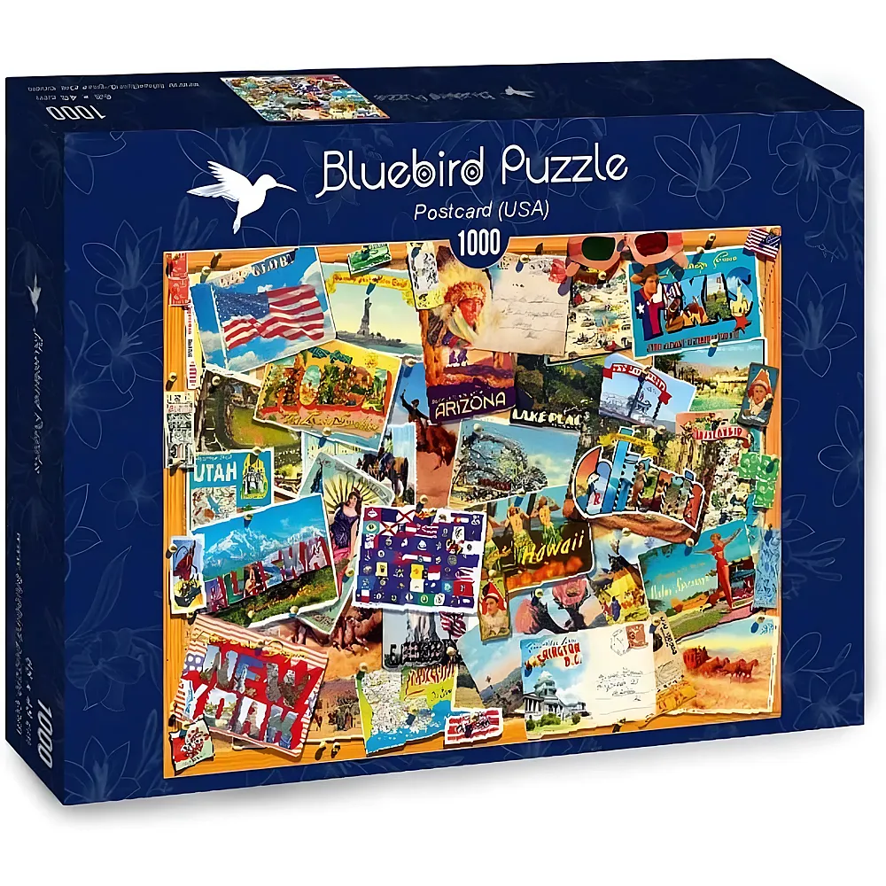 Bluebird Puzzle Postcard USA - 1000 Teile