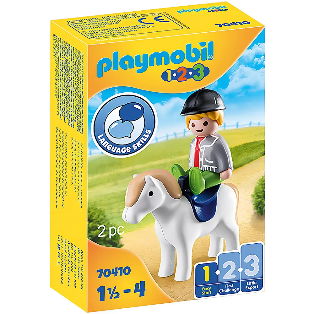 PLAYMOBIL 1.2.3 Junge mit Pony 70410