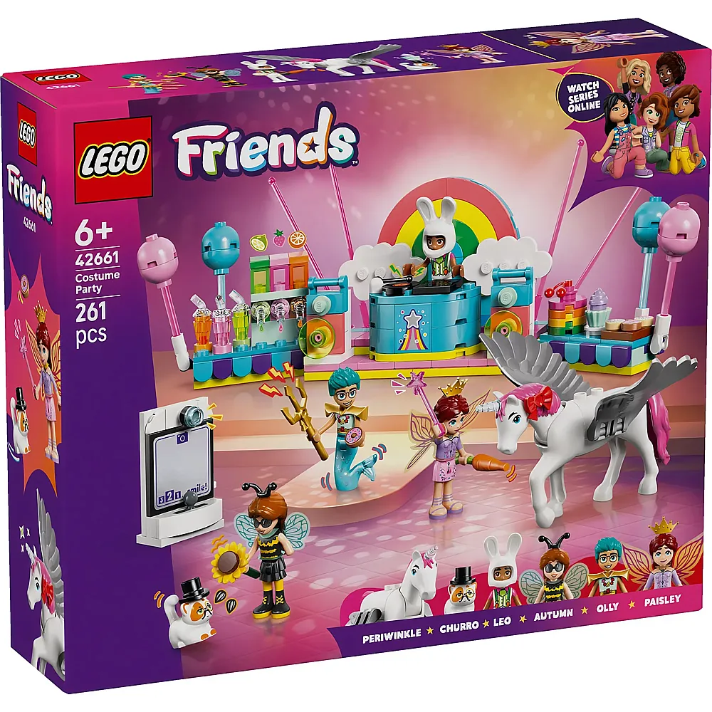 LEGO Friends Kost�mparty mit Einhorn und Fee 42661