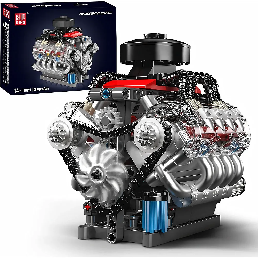meinspielzeug - Mould King Engines V8 Motor 10171 | Klemmbausteine Fahrzeuge