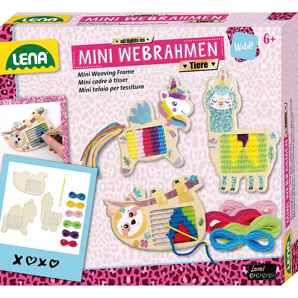 meinspielzeug - Lena Mini Webrahmen in Tierform | Bastelsets