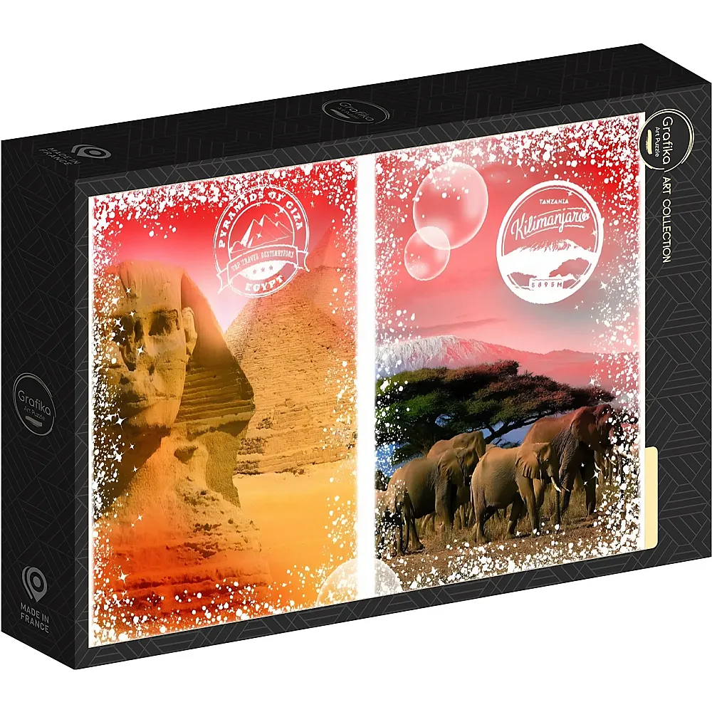 Grafika Puzzle Art Collection Reisen um die Welt - Afrika, �gypten und Kenia 1000Teile