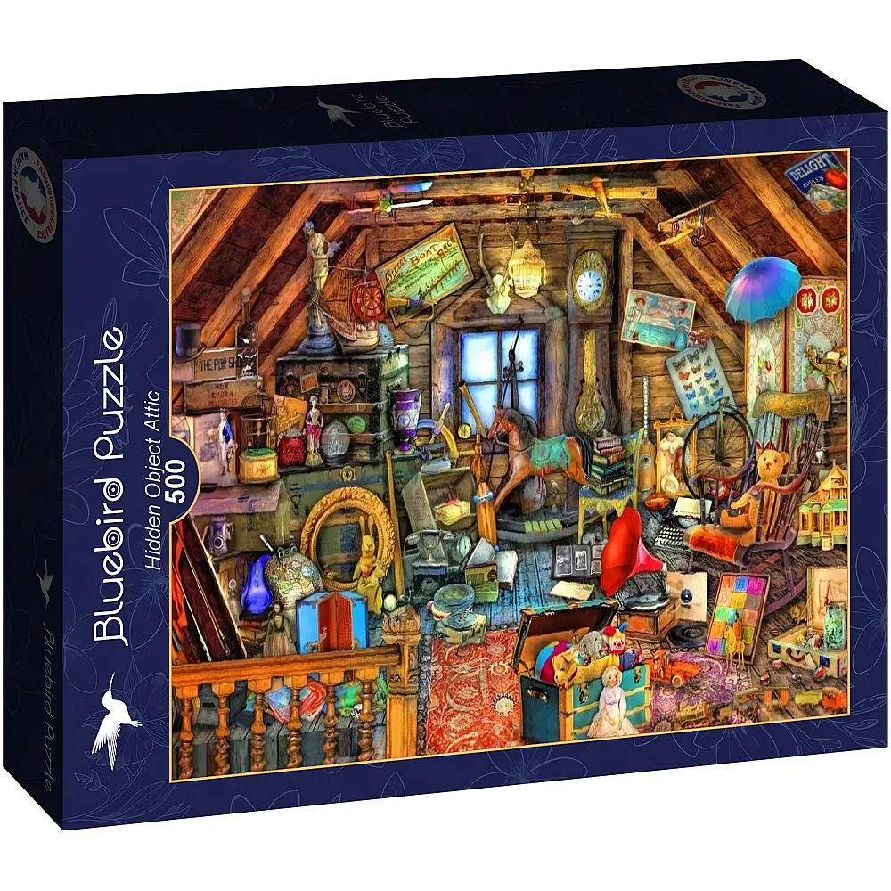 Bluebird Puzzle Aimee Stewart Hidden Object Attic 500Teile