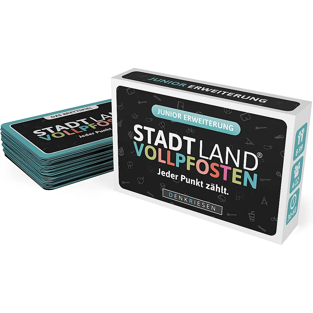 Denkriesen Stadt Land Vollpfosten Brettspiel Junior Erweiterung | Partyspiele