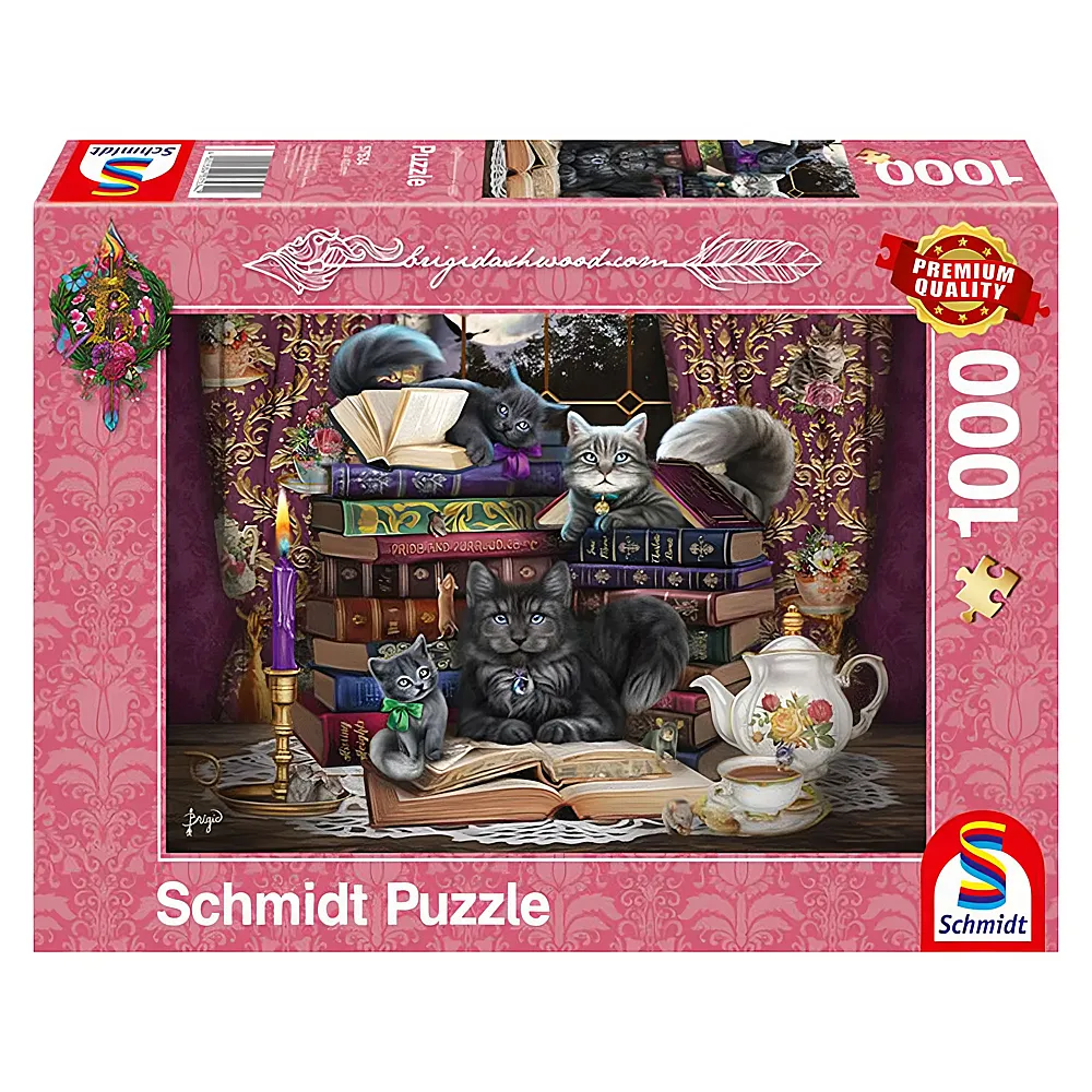Schmidt Puzzle Mrchenstunde mit Katzen 1000Teile