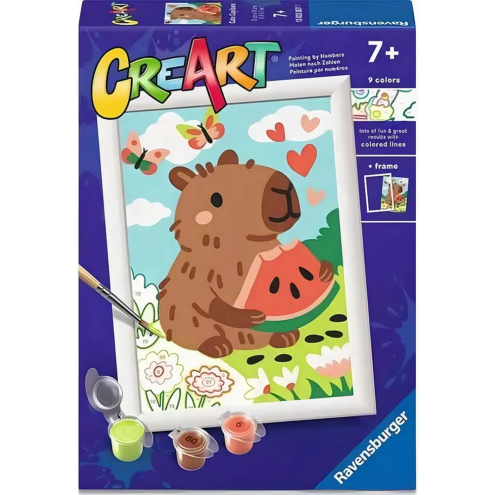 Ravensburger CreArt Malen nach Zahlen - Niedliches Capybara