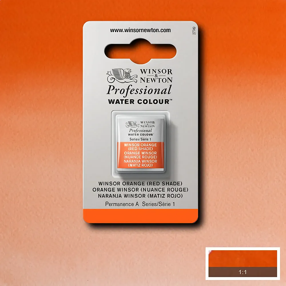 meinspielzeug - Winsor & Newton W&n Prof. Water Colour 1/2 Npfchen Winsororange rotton