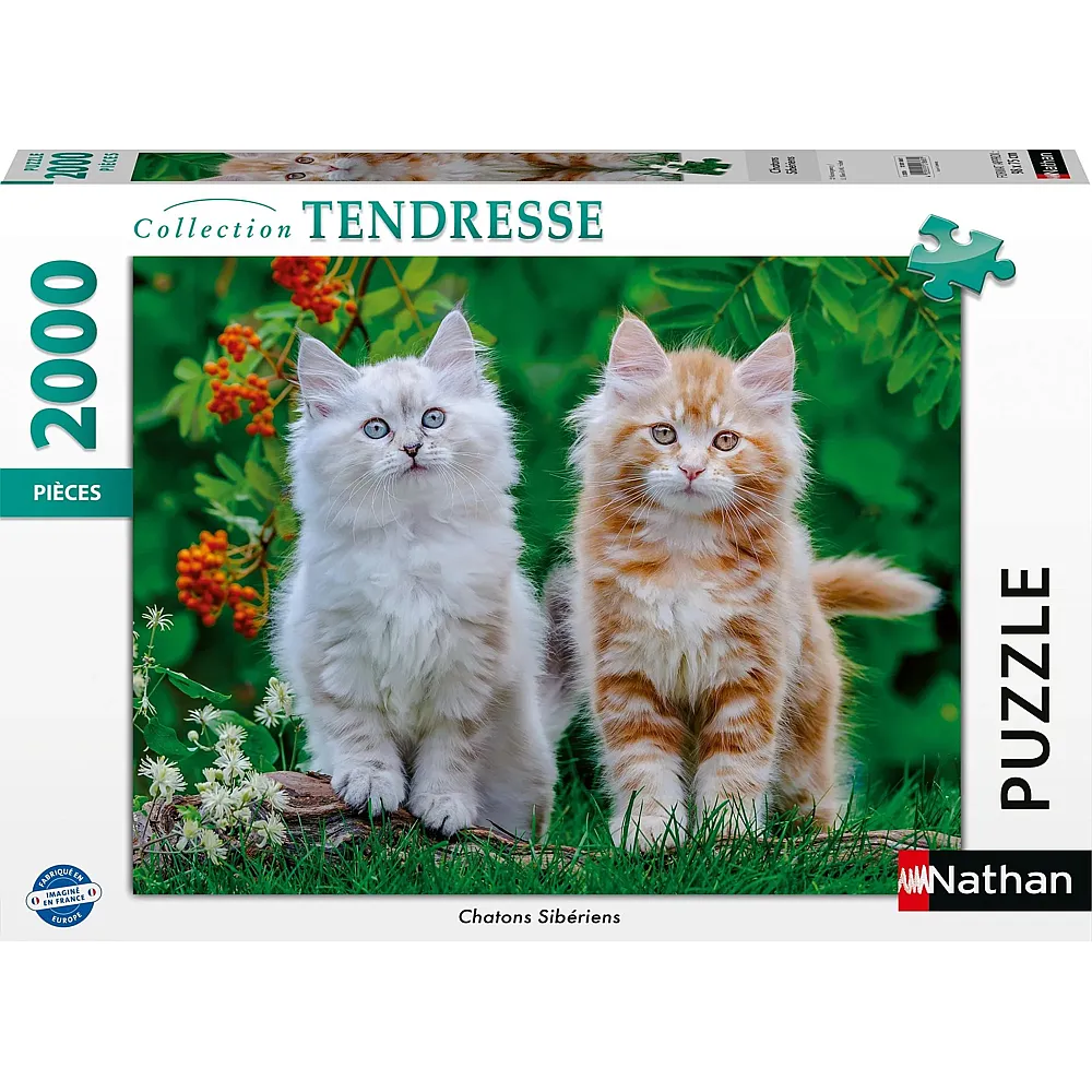Nathan Puzzle Collection Tendresse Sibirische K�tzchen 2000Teile