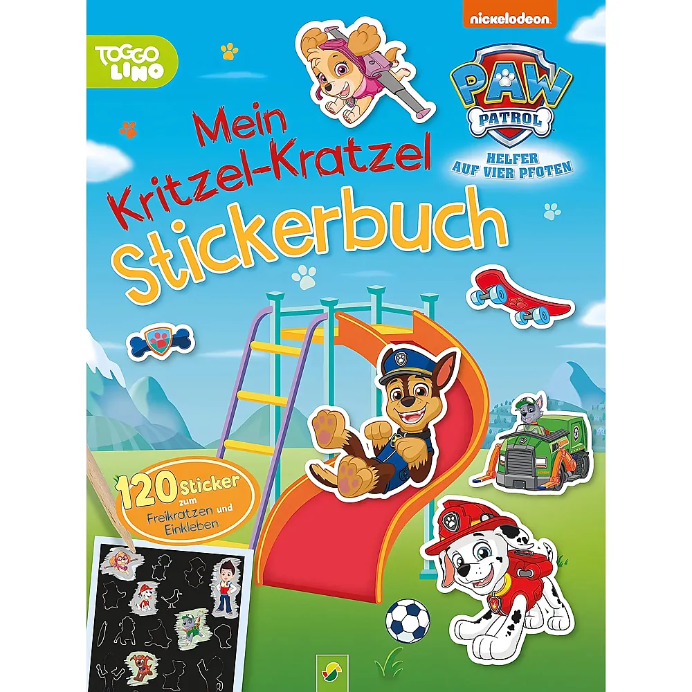 Schwager & Steinlein Paw Patrol - Mein Kritzel-Kratzel-Stickerbuch