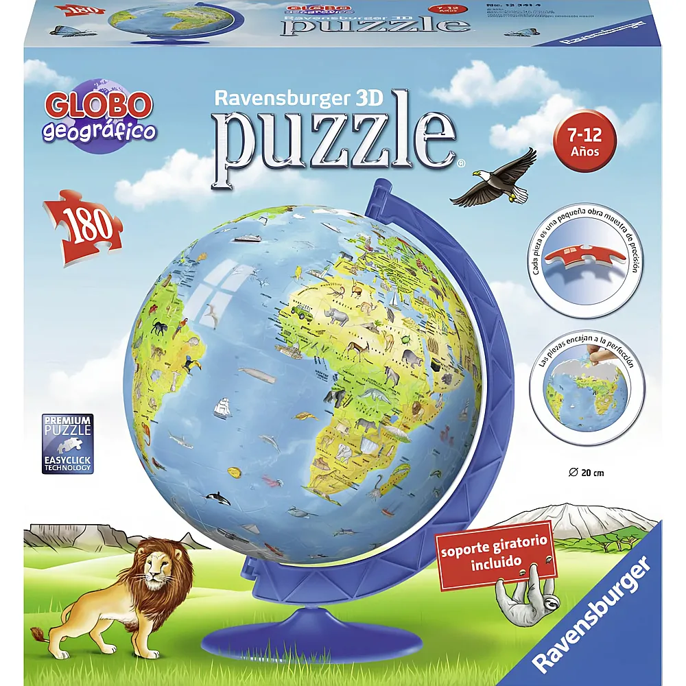 Ravensburger Puzzle Globus in Spanish 180Teile