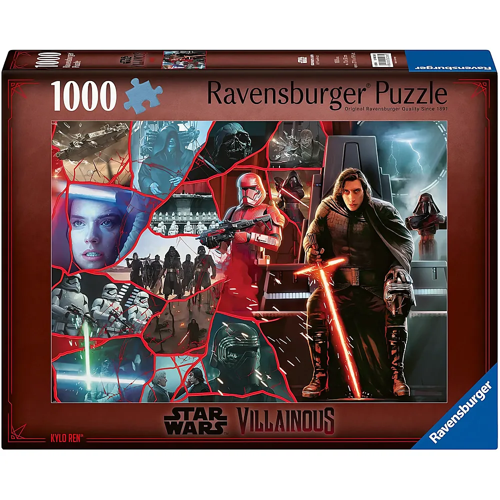 Ravensburger Puzzle Star Wars Villainous: Kylo Ren 1000Teile