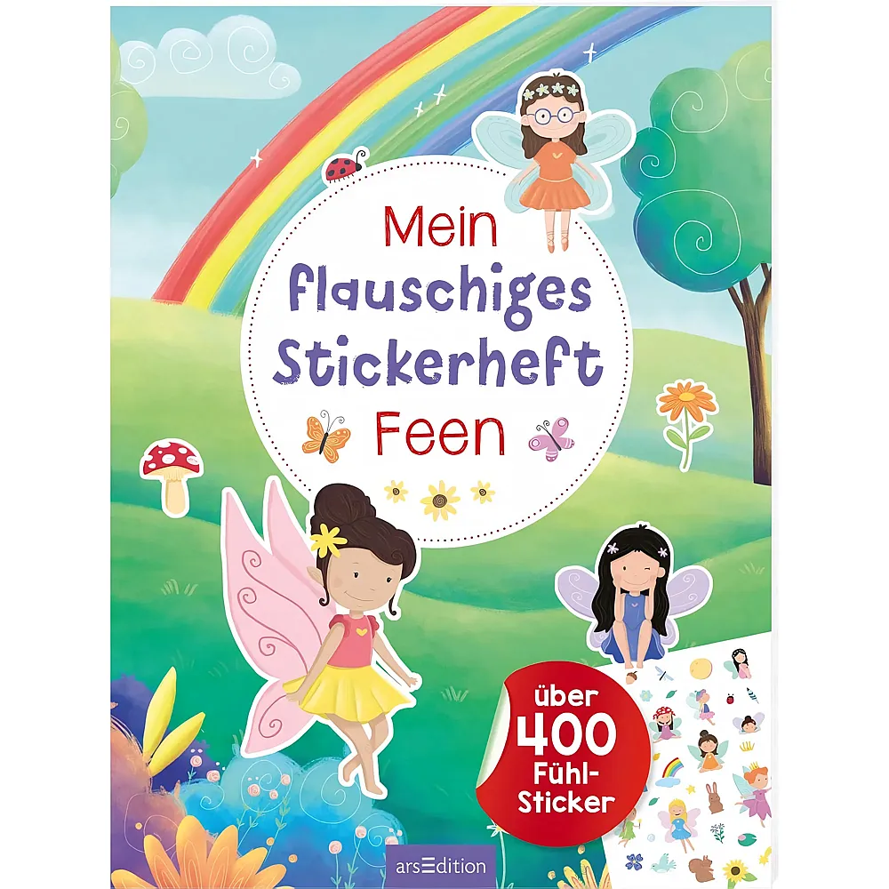 ars Edition Mein flauschiges Stickerheft  Feen