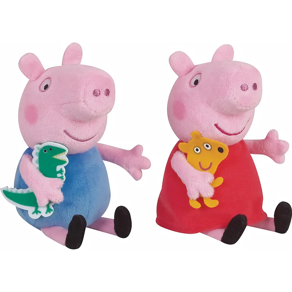 meinspielzeug - Jemini Peppa Pig Pl�sch Sortiment - 17 cm | Lizenzfiguren Pl�sch