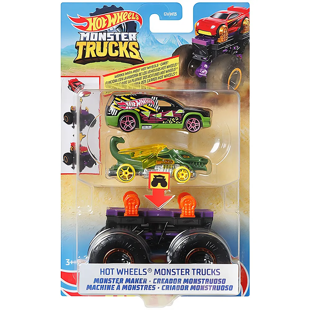 Hot Wheels Monster Trucks Monster Maker 9 1:64 | Spielzeugauto