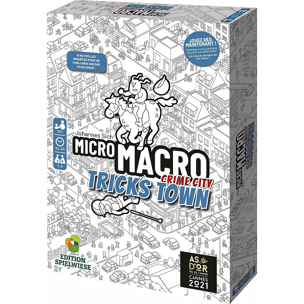 Edition Spielwiese Micro Macro Crime City 3 Tricks Town FR