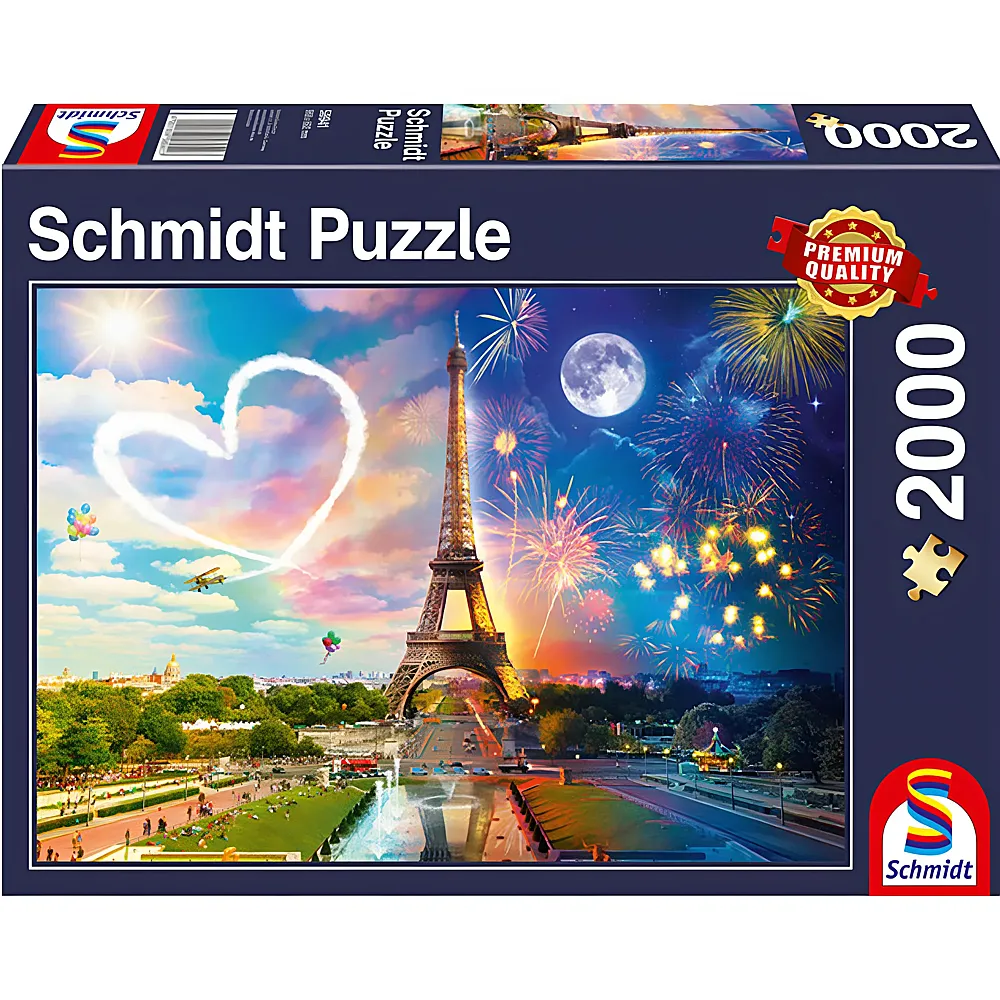 Schmidt Puzzle Paris Tag und Nacht 2000Teile
