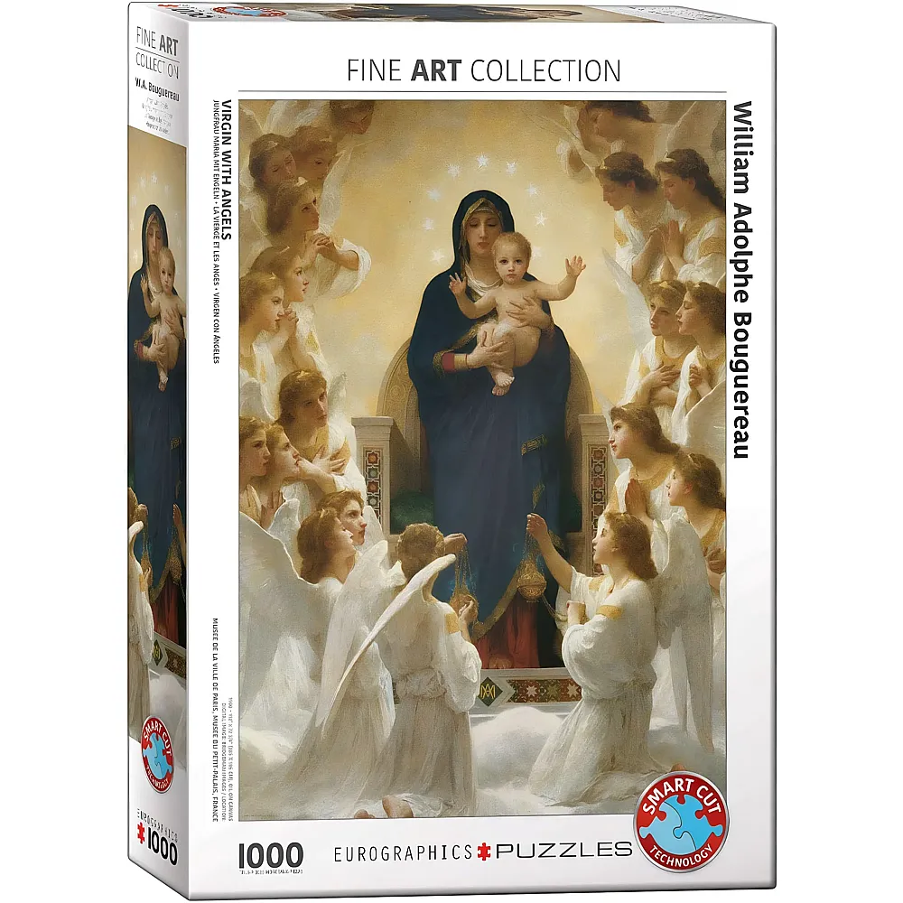 meinspielzeug - Eurographics Puzzle William A. Bouguereau - Jungfrau Maria mit Engeln 1000Teile | Puzzle 1000 Teile