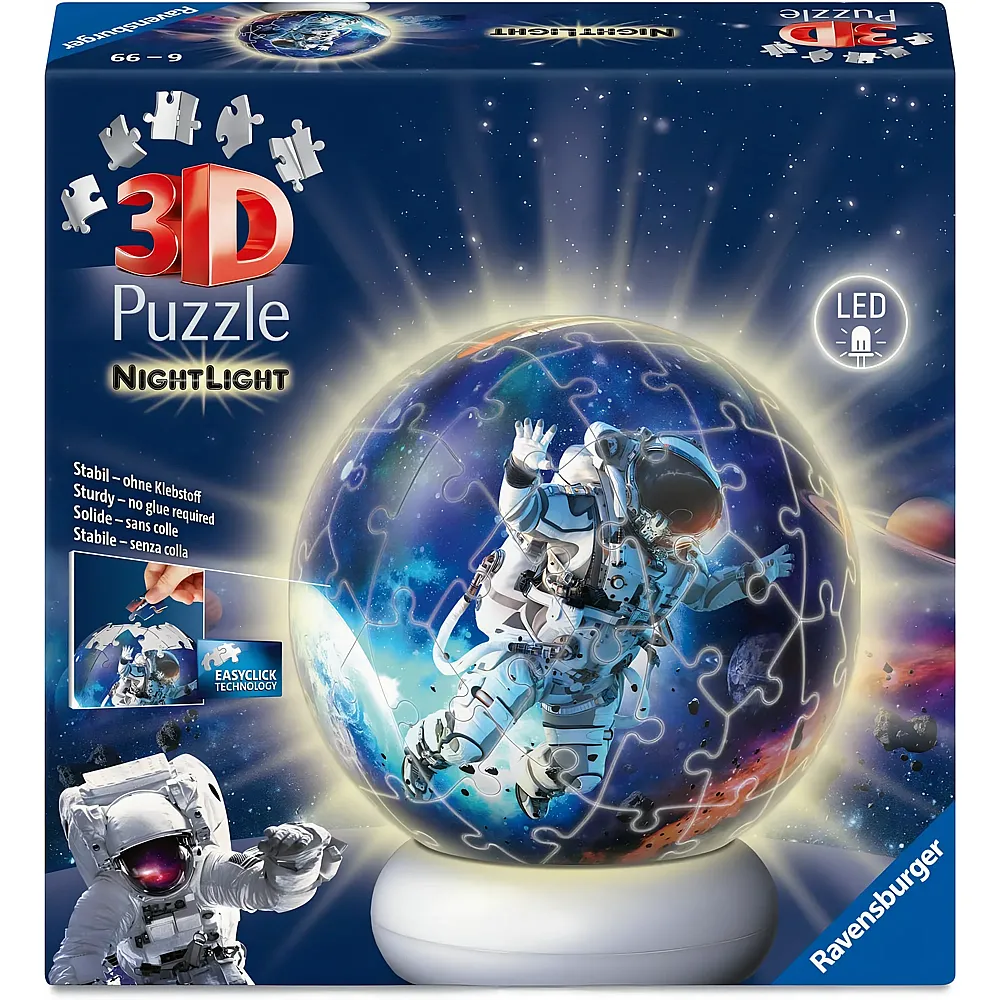 Ravensburger Puzzleball Nachtlicht Astronauten - 73 Teile