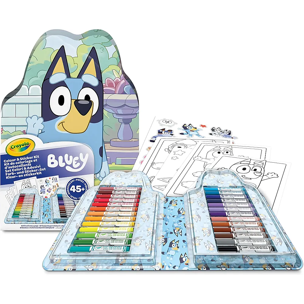 Crayola Bluey Set mit Filzstiften, Malvorlagen & Stickern 45Teile