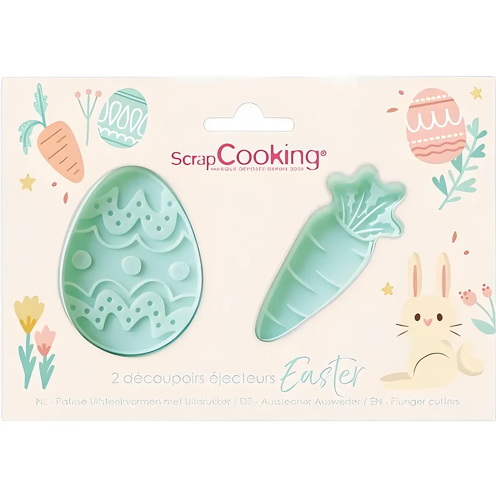 ScrapCooking Ausstecher Ei und Karotte mit Auswerfer