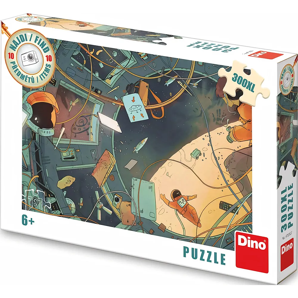 Dino Puzzle Finde die 10 Objekte - Im Weltall 300Teile