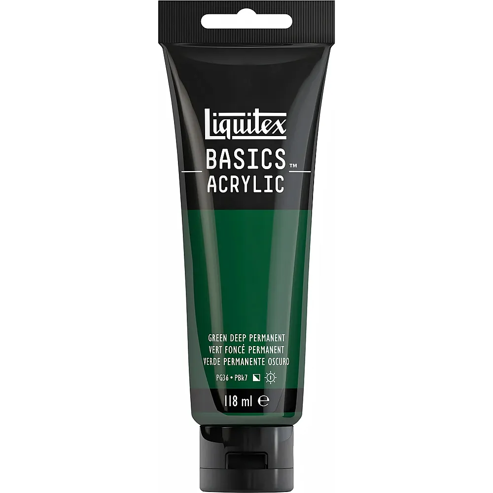 Liquitex Lqx Basics Acrylfarbe 118ml Tube Dunkelgrn Permanent