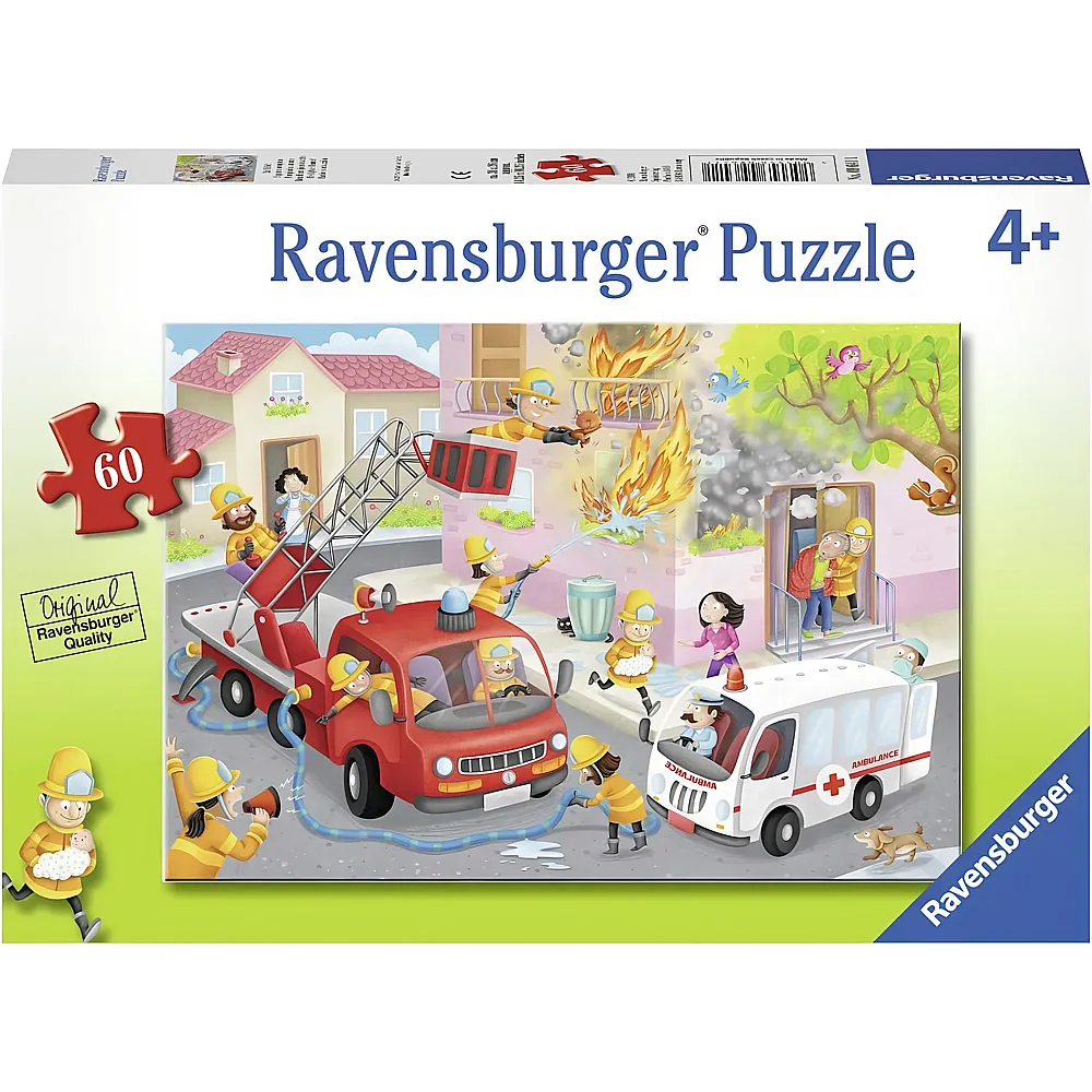 Ravensburger Puzzle Feuerwehrmann-Rettung - 60 Teile