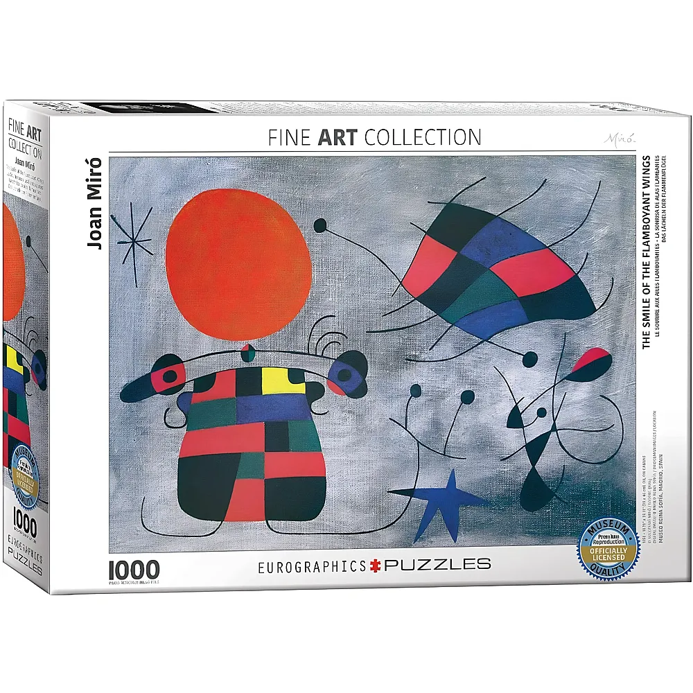 meinspielzeug - Eurographics Puzzle Joan Miro - Le Sourire aux Ailes Flamboyantes 1000Teile | Puzzle 1000 Teile
