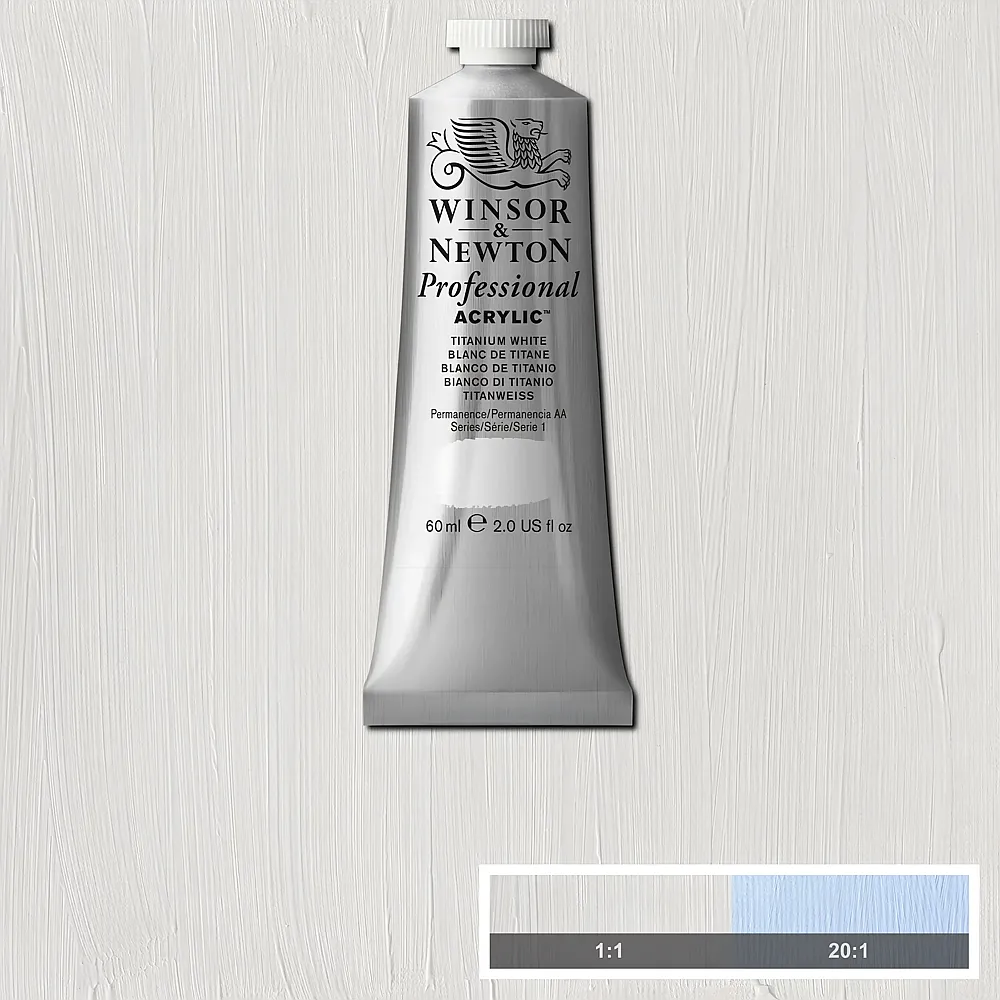 meinspielzeug - Winsor & Newton W&n Prof. Acrylfarbe 60ml Tube Titanweiss