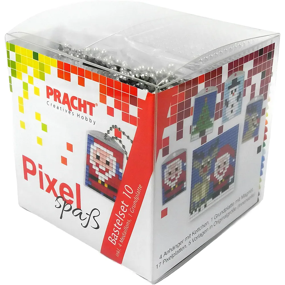 Pracht Pixel Bastelset Weihnachtsmann, Tannenbaum Schneemann und Rentier Nr.10