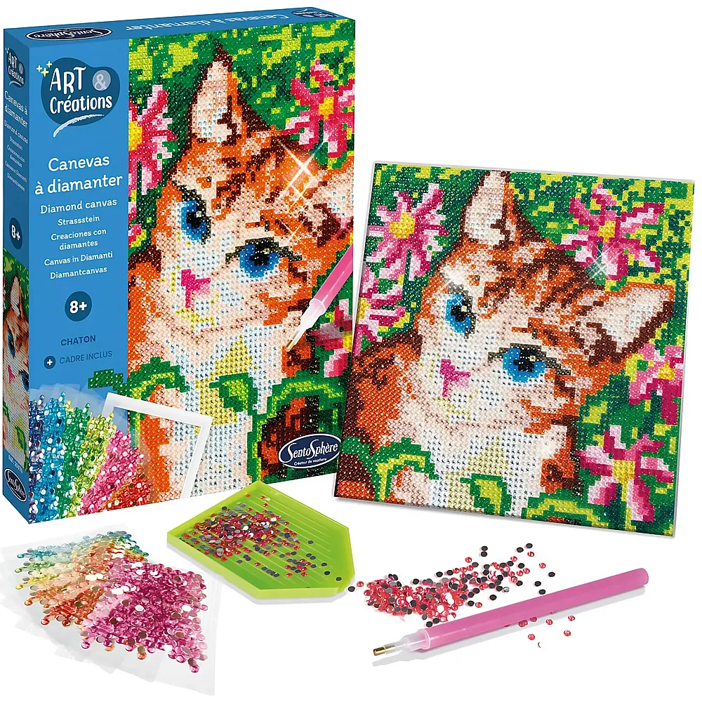 meinspielzeug - Sentosphere Art & Cr�ations Strasssteinbild Katze | Diamond Painting