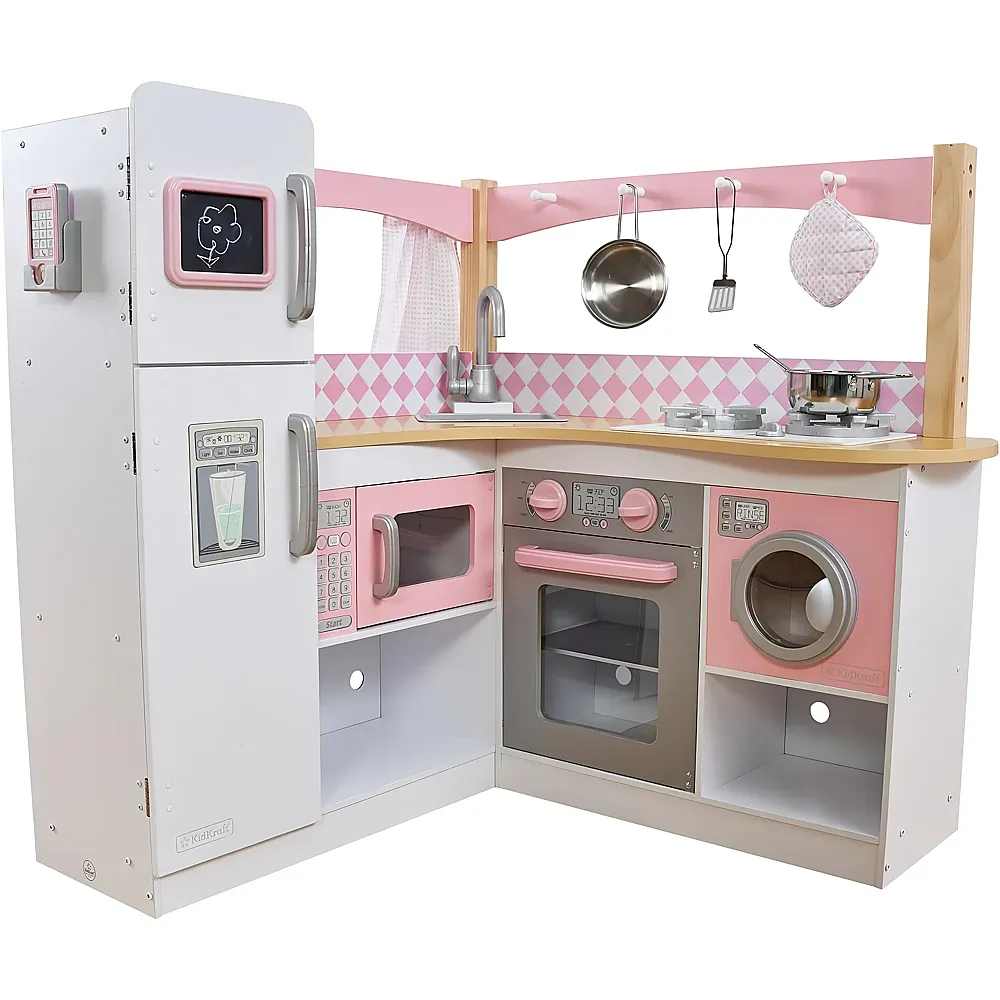 meinspielzeug - KidKraft Grand Gourmet Eck-Kinderk�che mit Zubeh�r 92x91x91cm | Spielk�chen