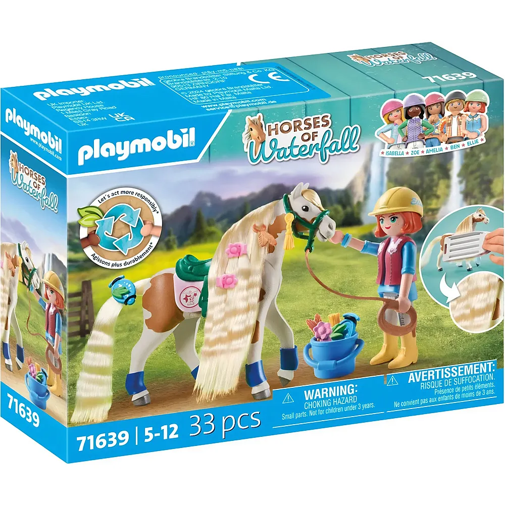 PLAYMOBIL Horses of Waterfall Ellie & Pferd mit Kreppeisen 71639
