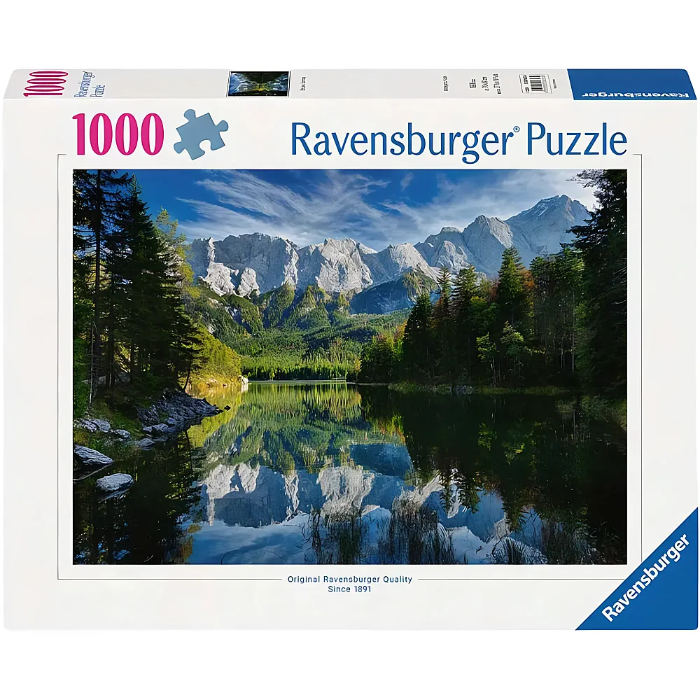 Ravensburger Puzzle Eibsee mit Wettersteingebirge und Zugspitze - 1000 Teile